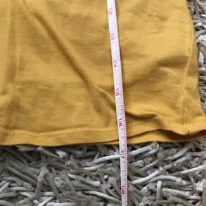 Bozzolo Tops - Mustard V-neck Crop Top Bozzolo Tops - Mustard V-neck Crop Top